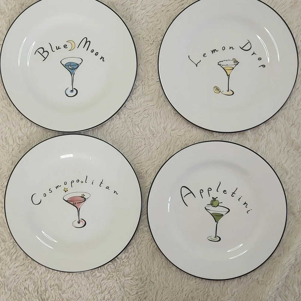 Pottery Barn Martini Dessert Plates